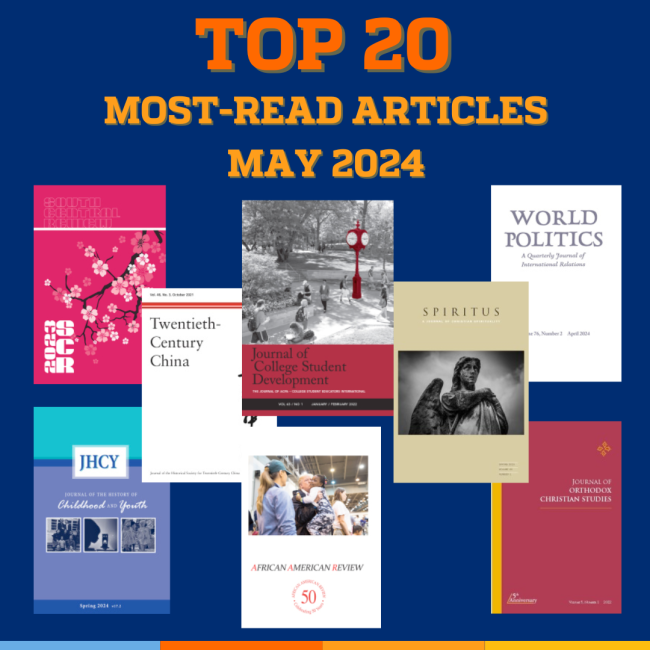 Top 20 Articles of May 2024 Hopkins Press